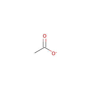 Acetate ions